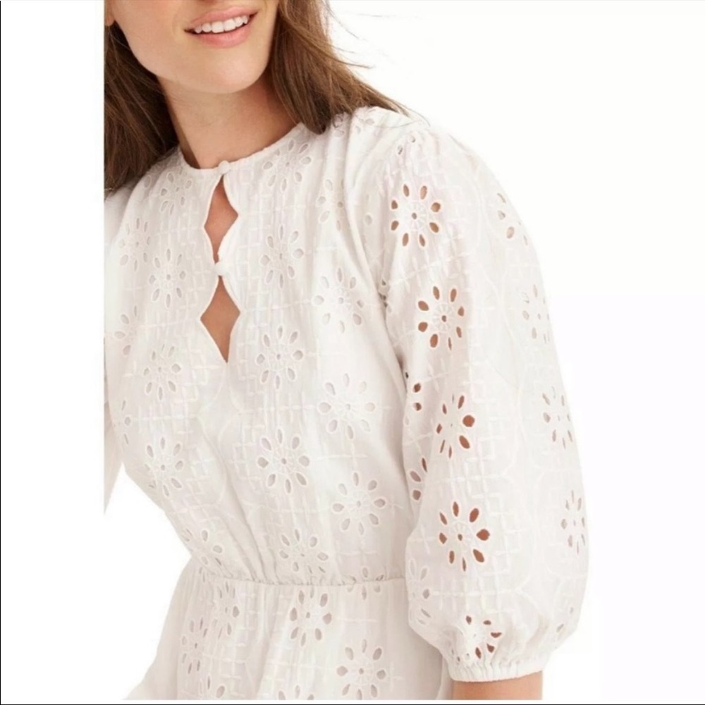 BNWT J Crew eyelet tie-waist dress size Small